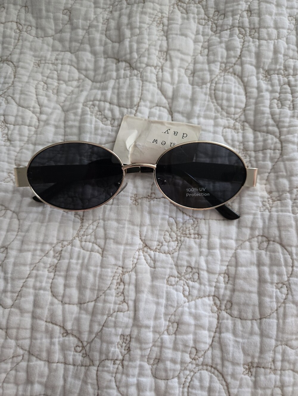 Metal Oval Sunglasses - A New Day™ Gold: